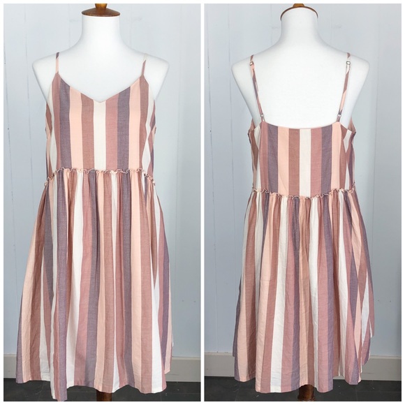 Madewell Dresses & Skirts - Madewell Ruffle-Waist Babydoll Cami Dress Adjustable Straps #AL729 Size Small